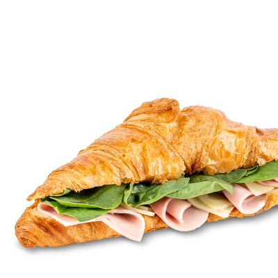 Plněný croissant se šunkou a sýrem