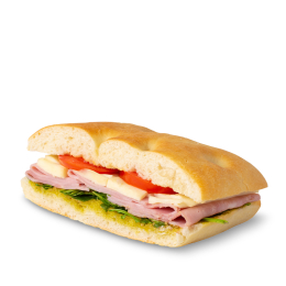 Focaccia se šunkou a mozarellou