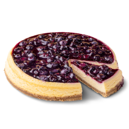 Pečený cheesecake s borůvkami