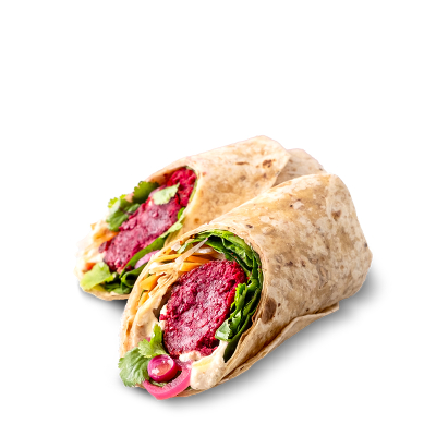 Wrap s řepovým falafelem